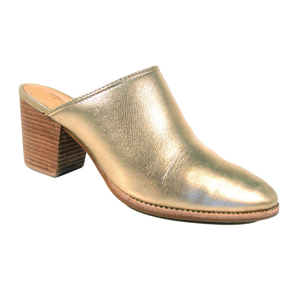 madewell gold mules